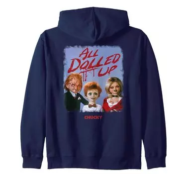 Толстовка с капюшоном на молнии Chucky Family All Doll Up All Up синий