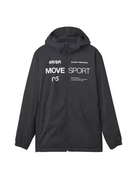 Толстовка с капюшоном на молнии с аутентичным логотипом DESCENTE AIR THERMOTION BK O чёрный