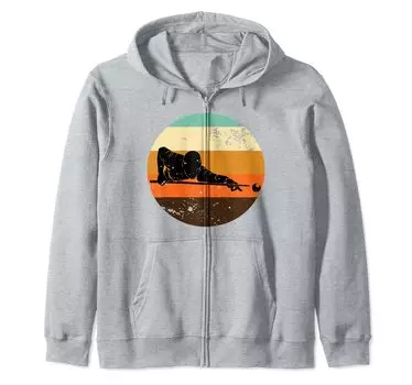 Толстовка с капюшоном на молнии с принтом ретро-бильярда, снукера, бильярдного кия, 8 шаров, мела серый