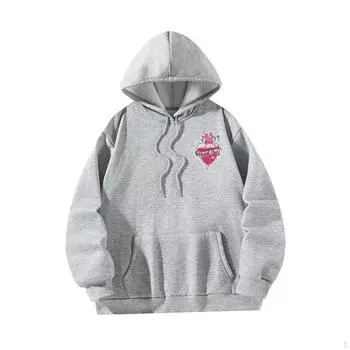 Толстовка с капюшоном на шнурке, топы для взрослых для шопинга M