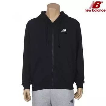 Толстовка с капюшоном New Balance Essential Small Logo на молнии Nbmdec1013 19 black90