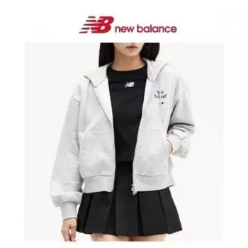 Толстовка с капюшоном New Balance W Signature Brushed на молнии nbmdd4W952 Ac 95(L)