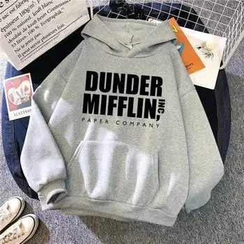 Толстовка с капюшоном Office Dunder Mufflin INC Paper Dwight Schrute, женская толстовка с капюшоном, повседневный свитер с капюшоном S