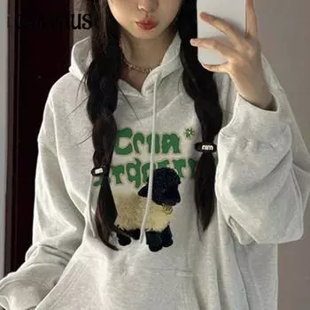 Толстовка с капюшоном, осенние и зимние толстовки с капюшоном, женские толстовки с капюшоном больших размеров, утепленный топ для пар M белый