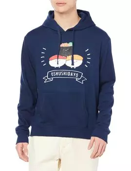 Толстовка с капюшоном Oshushidayo Pyramid Sushi Pull Hoodie с длинным рукавом Goods Character Navy [Oshushidayo] Мужская
