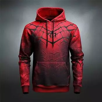 Толстовка с капюшоном «Паук», Мужская толстовка с рисунком «Пауки», модная повседневная базовая пуловер с 3D принтом, Спортивная Толстовка с капюшоном для отдыха и отпуска на открытом воздухе S