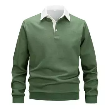 Толстовка с капюшоном Polo Collar Trendy Men s Hoodie Casual Universal Pullovers & Long Sleeves Men s Sweatshirts S красный