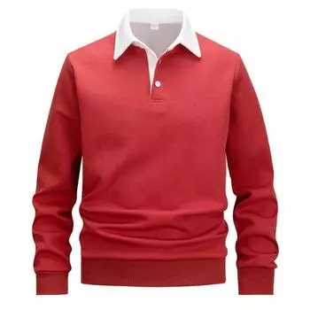 Толстовка с капюшоном Polo Collar Trendy Men s Hoodie Casual Universal Pullovers & Long Sleeves Men s Sweatshirts S зелёный