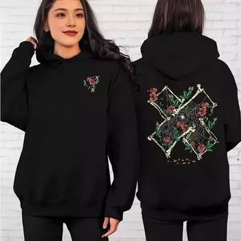 Толстовка с капюшоном Proteus Boy с принтом роз и бабочек весна-осень свободный топ мужские и женские флисовые толстовки и свитшоты унисекс S белый