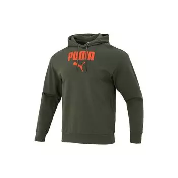 Толстовка с капюшоном Puma Letter Print Sports Running Training Hoodie Unisex с капюшоном Olive-Green 536398-64 S