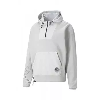 Толстовка с капюшоном PUMA Perks Mini Светло-серая 538812 10