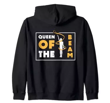 Толстовка с капюшоном Queen Of The Beam Gymnast чёрный
