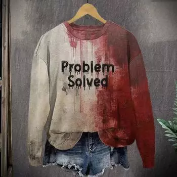 Толстовка с капюшоном с принтом кровавых пятен на Хэллоуин с привидениями, косплей-топ с капюшоном и карманом на шнурке, длинные рукава XL