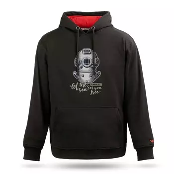 Толстовка с капюшоном с принтом унисекс Antique Diver Design