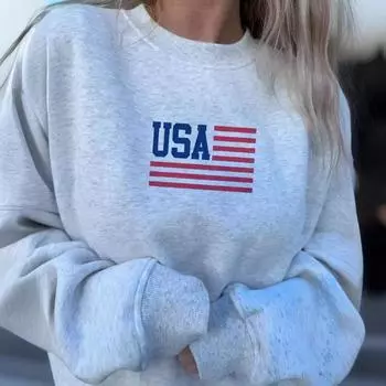 Толстовка с капюшоном с принтом Y2K в европейском и американском стиле, уличный тренд, осенняя мода, топ с круглым вырезом для мужчин и женщин S серый