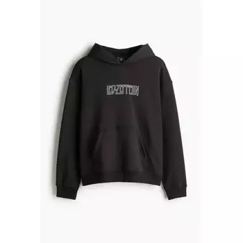 Толстовка с капюшоном свободного кроя HM Black Led Zeppelin XS