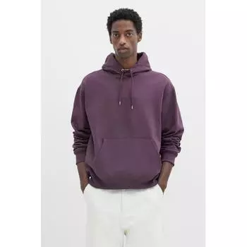 Толстовка с капюшоном свободного кроя HM цвета баклажана S
