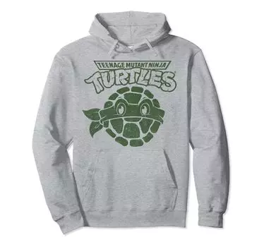 Толстовка с капюшоном Teenage Mutant Ninja Turtles Green Turtles серый