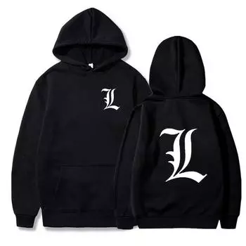 Толстовка с капюшоном «Тетрадь смерти», мужская модная куртка, толстовка с капюшоном в стиле аниме, детское пальто в стиле хип-хоп для мальчиков, пальто «Тетрадь смерти», манга, спортивный костюм для мужчин и женщин, мужская одежда S чёрный