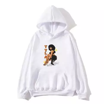 Толстовка с капюшоном Tyla Amapiano Music Style, графическая печать, высококачественная одежда с капюшоном, мода Moletom Feminino S белый