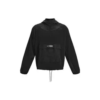Толстовка с капюшоном Under Armour Colorblock Logo Print Мужская, черная 1377183-001 XXL
