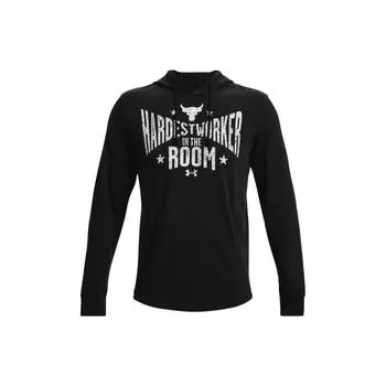 Толстовка с капюшоном Under Armour Terry Casual Sport Printed, мужские топы, черные 1370458-001 L