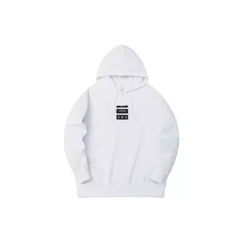 Толстовка с капюшоном унисекс с вышитыми буквами Anta и кулиской, чисто-белая 152311749-1 L