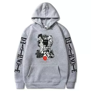 Толстовка с капюшоном, Японское аниме Death Notes, Повседневный аниме-свитер для новичков XS