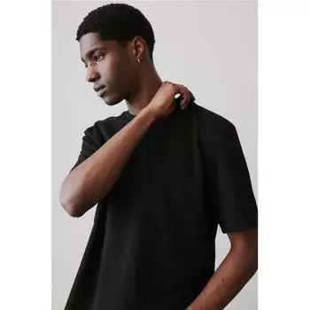 Толстовка с коротким рукавом HM Regular Fit, черная