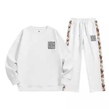 Толстовка с круглым вырезом для мужчин и женщин на весну и осень, повседневный спортивный костюм для пары XXXXL белый