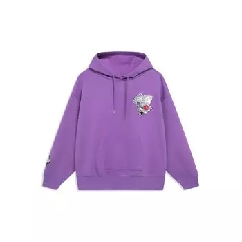 Толстовка с круглым вырезом и длинными рукавами Li Ning Golden Era Pattern, унисекс, цвет ягодно-фиолетовый AWDT223-1 M