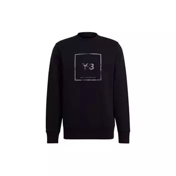 Толстовка с круглым вырезом и квадратной этикеткой Y-3 U, черные топы унисекс GV6057 XS