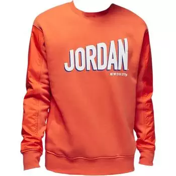 Толстовка с круглым вырезом и логотипом Jordan Alphabet Топы унисекс Оранжевый DV7588-817 XXL