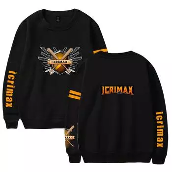 Толстовка с круглым вырезом Icrimax O-Neck для мальчиков/девочек, модная детская одежда, повседневная детская одежда XS чёрный