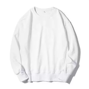 Толстовка с круглым вырезом мужская весна и осень модная новая свободная пара однотонная рубашка с характерной застежкой на пуговицы S