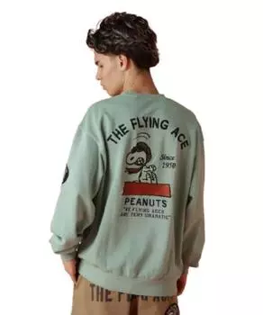 Толстовка с круглым вырезом PEANUTS FLYING ACE с круглым вырезом Flying Ace Peanuts 2XL 391 саксофон [Avirex] мужская 783-4232010