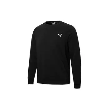 Толстовка с круглым вырезом PUMA Ess Logo Printed Мужские топы Черный 848731-01