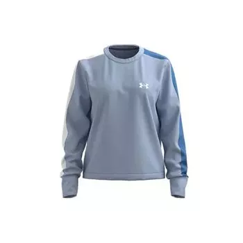 Толстовка с круглым вырезом Under Armour UA Rival Terry Colorblock, женские топы, пастельно-синий 1370943-438 L