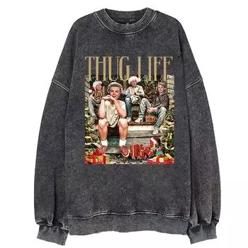 Толстовка с круглым вырезом в стиле ретро High Street, новая свободная толстовка на осень и зиму L