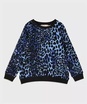 Толстовка с леопардовым принтом для девочки
