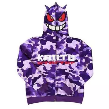 Толстовка с принтом «Демон и письмо», винтажная толстовка в стиле High Street, в готическом стиле, негабаритная куртка на молнии, топы в стиле Харадзюку, толстовки для женщин и мужчин S