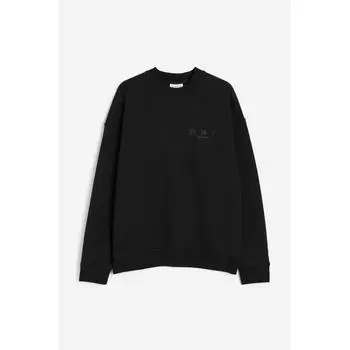 Толстовка с принтом HM DryMove, черная