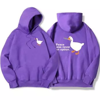 Толстовка с принтом «Мир никогда не был вариантом», модная теплая осенняя флисовая толстовка с круглым вырезом и капюшоном, повседневная спортивная одежда большого размера S