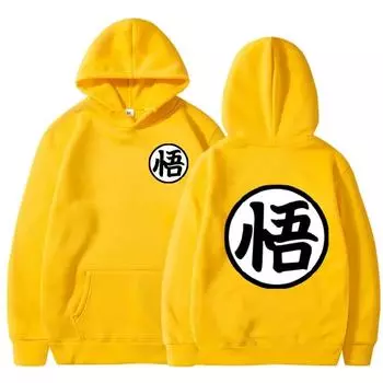 Толстовка с принтом японского аниме «Гоку», осень-зима, толстовка унисекс, женские пуловеры, повседневная уличная одежда, спортивная одежда S