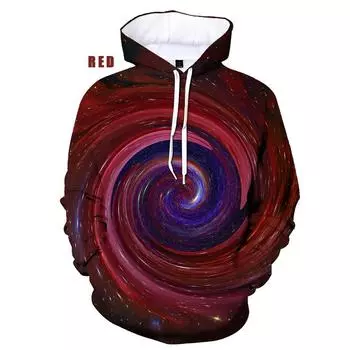 Толстовка с принтом Space Swirl 3D Harajuku Galaxy Hoode Повседневные стильные толстовки с капюшоном с принтом Space Galaxy 3D S