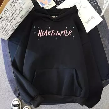 Толстовка с рисунком Heartstopper, одежда для фанатов сериалов «Ник и Чарли», повседневный пуловер с героями мультфильмов «Манга», уличная одежда европейского размера M