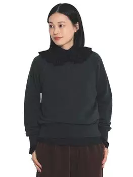 Толстовка с широким ребристым вырезом и круглым вырезом SMOKE 1 13130064101 [BEAMS BOY] Женская