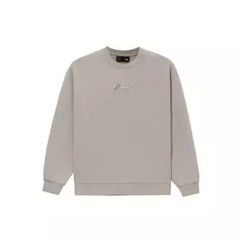 Толстовка с вышитым логотипом Li Ning Sports Fashion Series, унисекс, кашемирово-серая AWDS587-5 XXXL