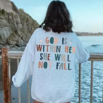 Толстовка с забавным рисунком и надписью, хлопковый джемпер со смайликом, модный наряд с длинными рукавами, эстетичная толстовка с капюшоном S серый