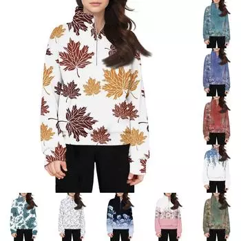 Толстовка с застежкой-молнией для девочек, свитер с застежкой-молнией, толстовки, осенняя одежда 130 синий